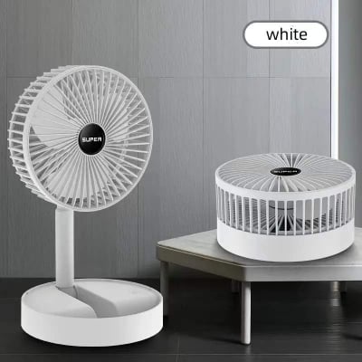 Picture of Folding Storage Net Red Telescopic Rechargeable Mini Stand Fan