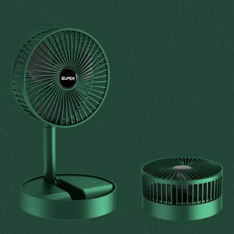 Picture of Folding Storage Net Red Telescopic Rechargeable Mini Stand Fan