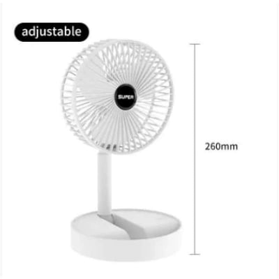 Picture of Folding Storage Net Red Telescopic Rechargeable Mini Stand Fan