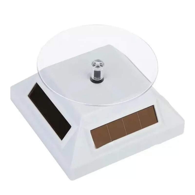 Picture of Products Display Stand 360° Rotation Stage Classic Solar Power Showcase 360 Turntable Rotating For Jewelry Mobile Phone Watch Ring Camera Displaying Mount Stand