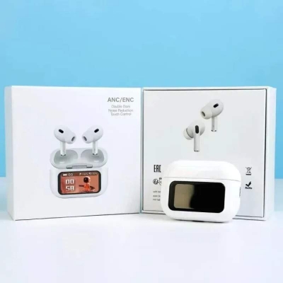 Picture of E9 Pro TWS Earbuds with Smart Touchscreen Display - ANC & ENC Bluetooth Wireless Headphone with App Control for Gaming and Music