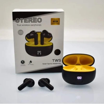Picture of Stereo True Wireless Earphones – Smart Sports Headphones with ENC Noise Reduction, LED Digital Display, Fast Charging, High‑Quality Bass & Touch Control - Black