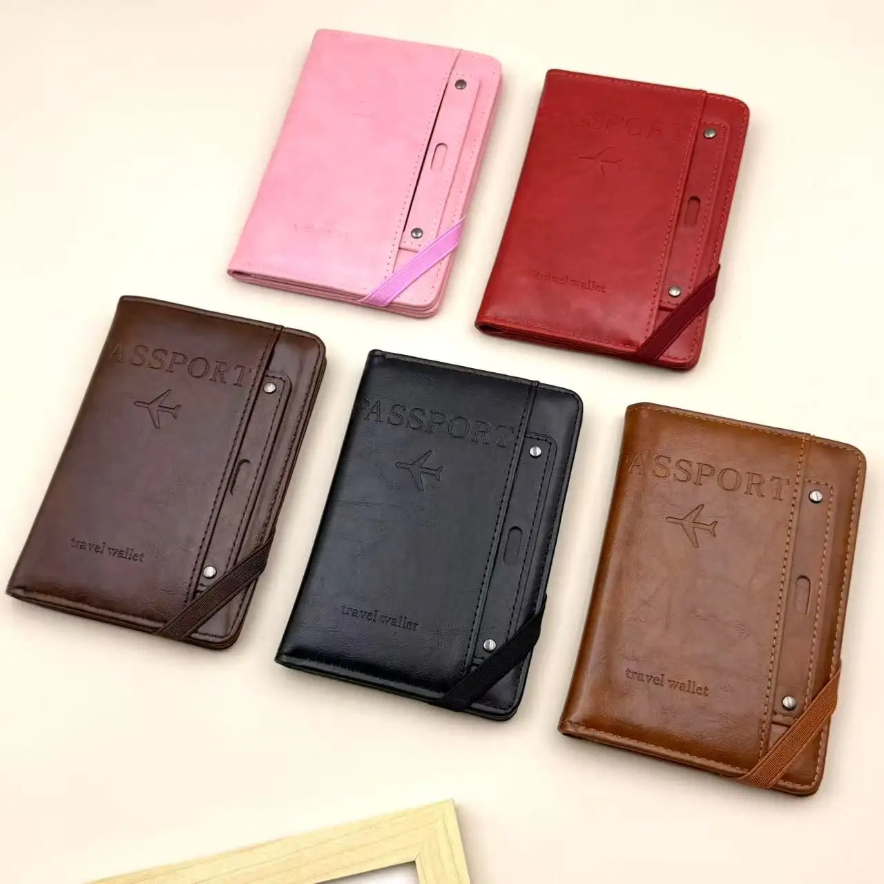 Picture of Passport Holder and Wallet in One, Anti-Theft, Anti-Degaussing, Multi-Functional Document and Card Storage Bag, Travel Ticket Holder, Portable Business and Travel Document Organizer, Essential Document Protection Cover for Going Abroad