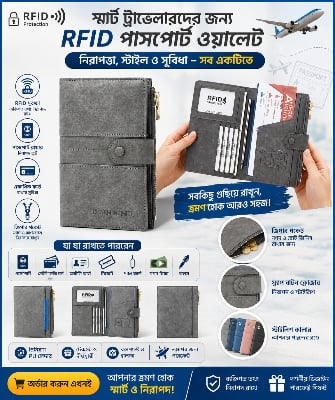 Picture of PU Leather Travel RFID Passport Bag Multi-functional SIM Card Passport Card Holder case