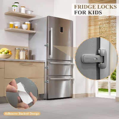 Picture of Children's Safety Cabinet Lock Drawer Door Lock Baby Anti Pinch Hand Facing Door Lock Cabinet Door Lock Safety Lock Child Lock