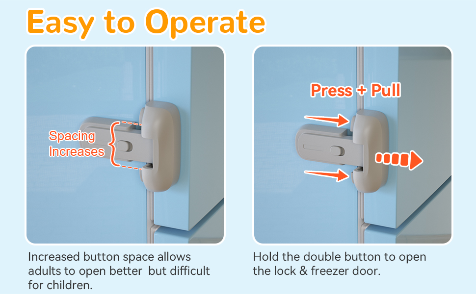 Picture of Children's Safety Cabinet Lock Drawer Door Lock Baby Anti Pinch Hand Facing Door Lock Cabinet Door Lock Safety Lock Child Lock