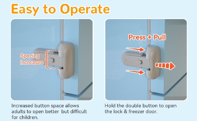 Picture of Children's Safety Cabinet Lock Drawer Door Lock Baby Anti Pinch Hand Facing Door Lock Cabinet Door Lock Safety Lock Child Lock