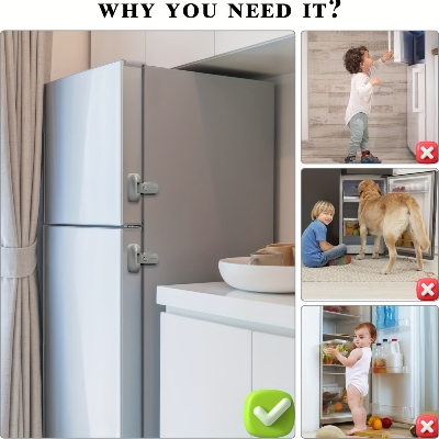 Picture of Children's Safety Cabinet Lock Drawer Door Lock Baby Anti Pinch Hand Facing Door Lock Cabinet Door Lock Safety Lock Child Lock