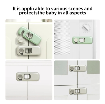 Picture of Children's Safety Cabinet Lock Drawer Door Lock Baby Anti Pinch Hand Facing Door Lock Cabinet Door Lock Safety Lock Child Lock