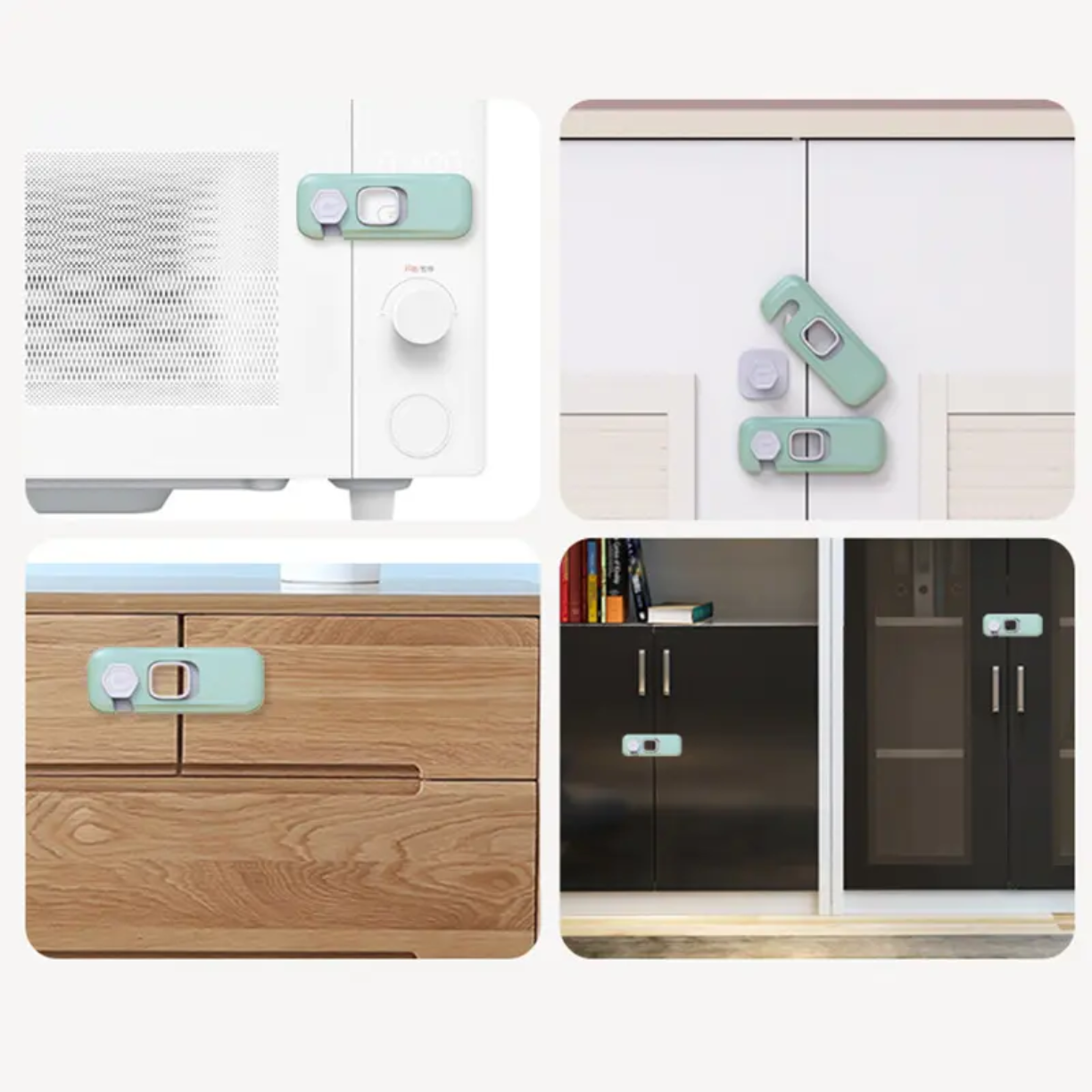 Picture of Children's Safety Cabinet Lock Drawer Door Lock Baby Anti Pinch Hand Facing Door Lock Cabinet Door Lock Safety Lock Child Lock