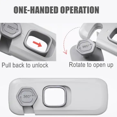 Picture of Children's Safety Cabinet Lock Drawer Door Lock Baby Anti Pinch Hand Facing Door Lock Cabinet Door Lock Safety Lock Child Lock