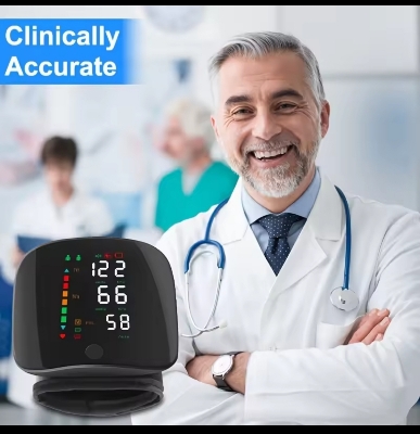Picture of High Quality Blood Pressure Monitor Digital Sphygmomanometer Monitors Electronic Tonometer Wrist Blood Pressure Monitor - Black