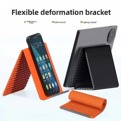 Picture of Flexible Folding Phone Tablet Laptop Universal ABS Silica Gel Stand Holder Built-in Charging Port Durable Creative Transforming