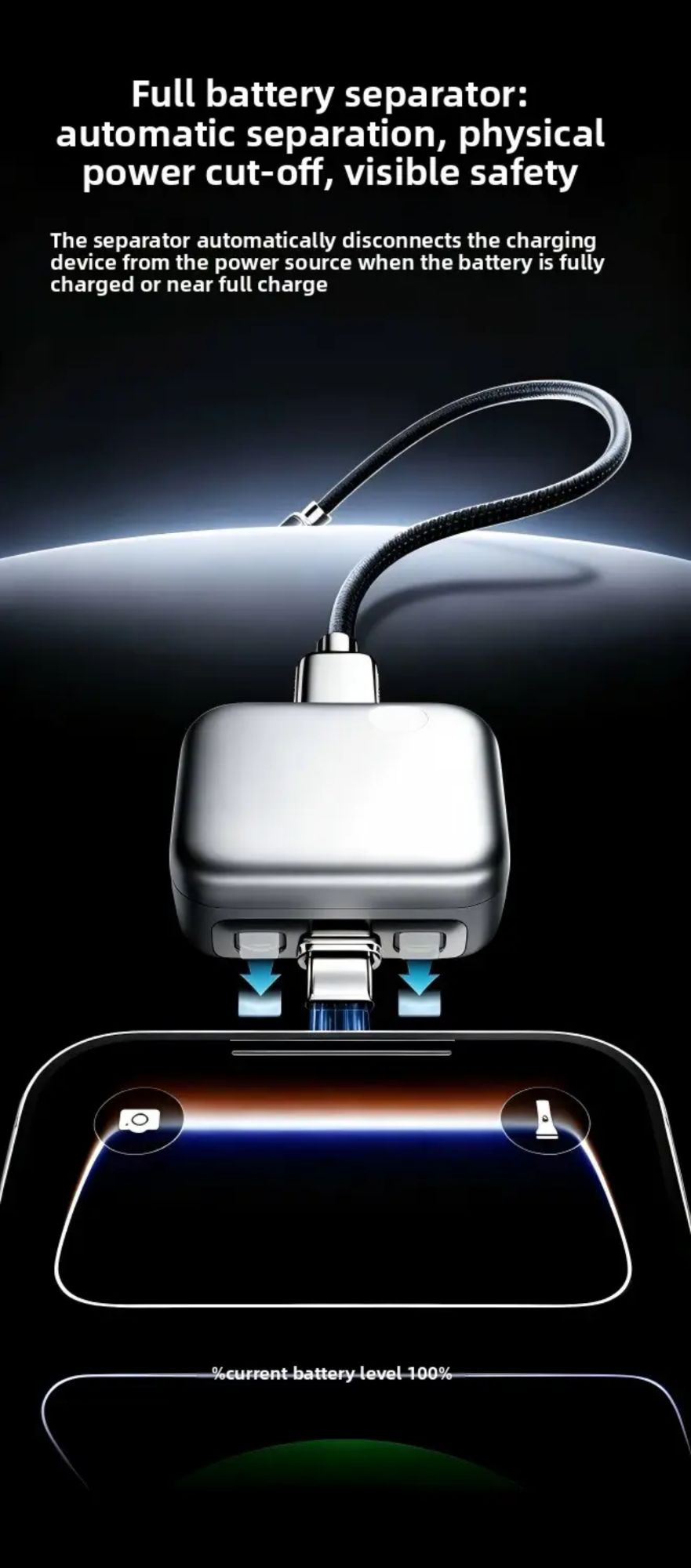 Picture of Fast Charging Adapter Smart Autos Power Off Fast Charging Adapter in Stock Mobile Charger Type C and lighting port Charger - Type C