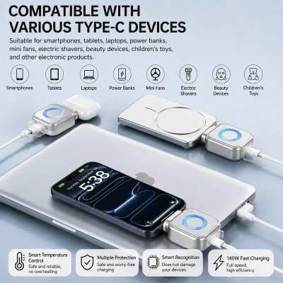 Picture of Fast Charging Adapter Smart Autos Power Off Fast Charging Adapter in Stock Mobile Charger Type C and lighting port Charger - Type C