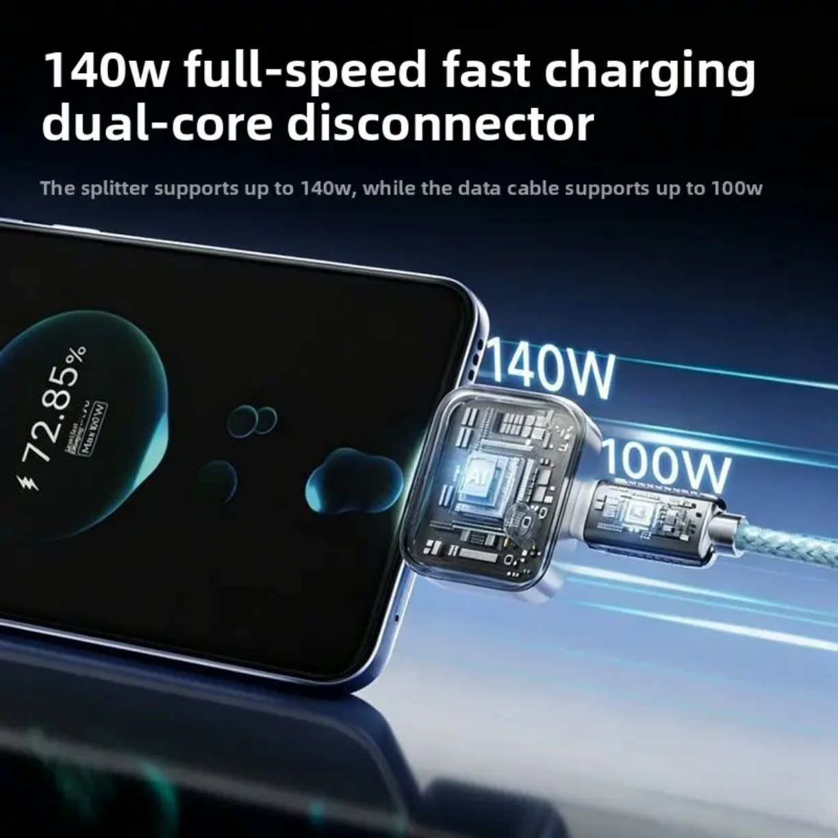 Picture of Fast Charging Adapter Smart Autos Power Off Fast Charging Adapter in Stock Mobile Charger Type C and lighting port Charger - Type C
