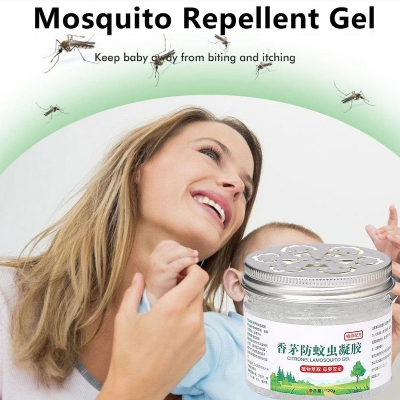 Picture of 120g Mosquito Repellent Gel Plant Citronella Non-toxic Cream Safe for Infant Children Pregnant Women Mosquitoes Killer Household - One size - White