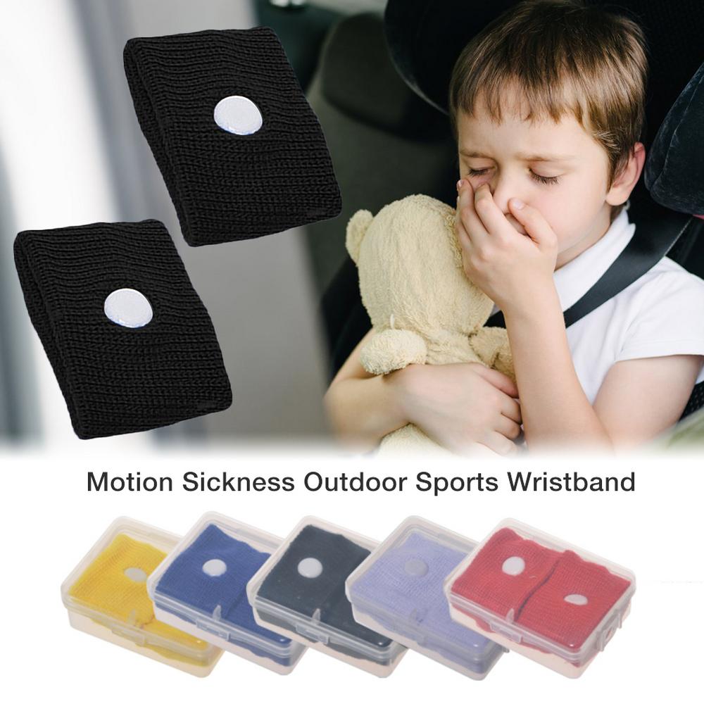 Picture of Soft Click Press Relief Sea Carsickness Wristbands Anti Nausea Bracelet Motion Sickness Wrist Bands