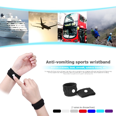 Picture of Soft Click Press Relief Sea Carsickness Wristbands Anti Nausea Bracelet Motion Sickness Wrist Bands