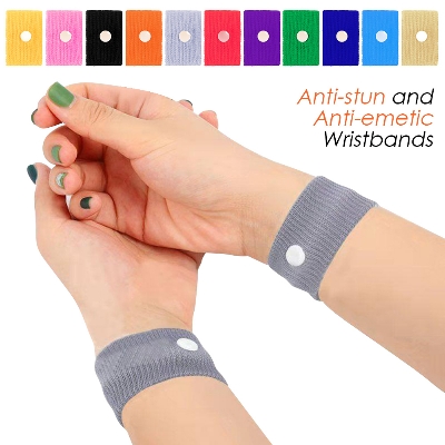 Picture of Soft Click Press Relief Sea Carsickness Wristbands Anti Nausea Bracelet Motion Sickness Wrist Bands