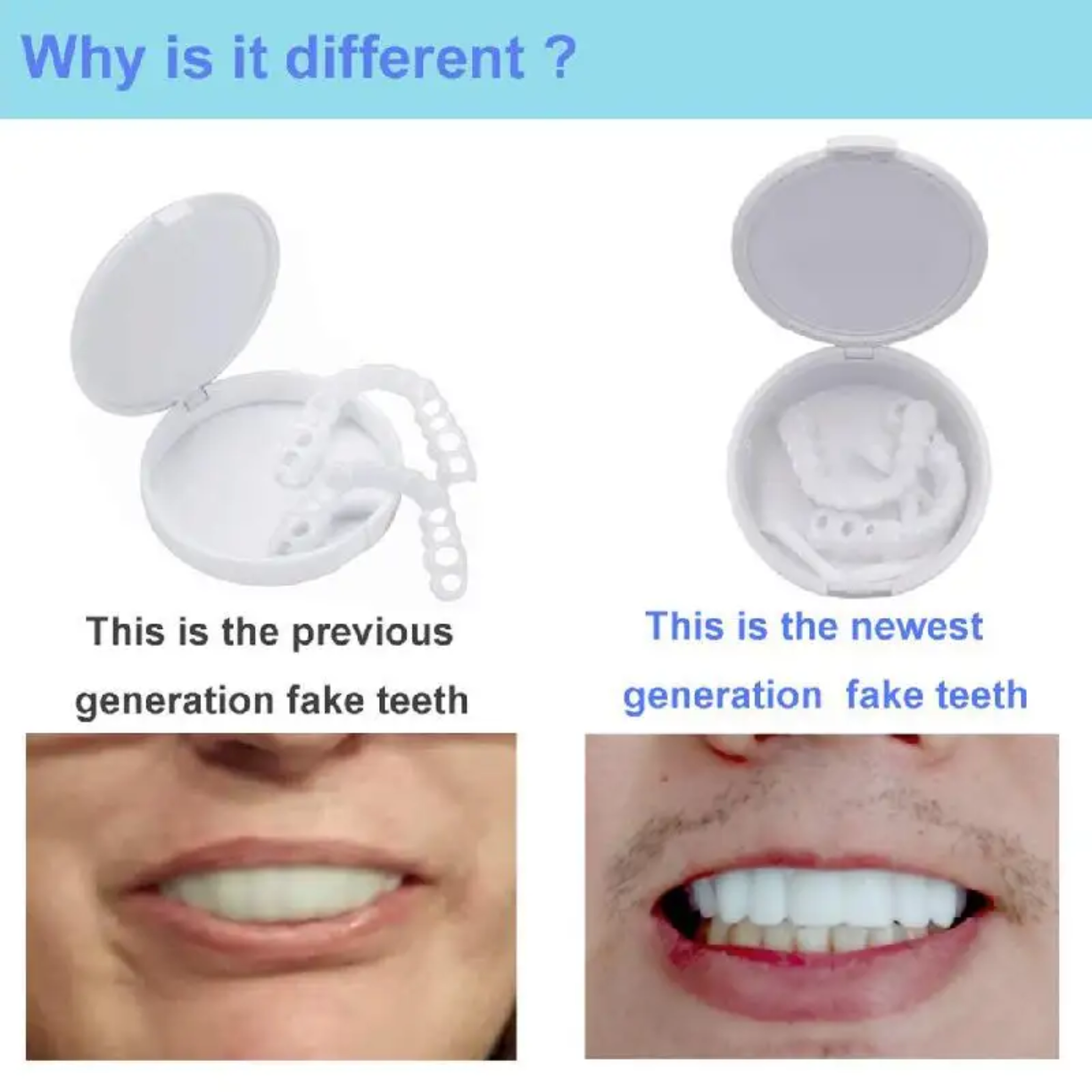 Picture of Silicone Denture Reline Kit Soft Comfortable And Firm Denture Silicone Reline Kit Instant Safe And Durable Instant Teeth - White