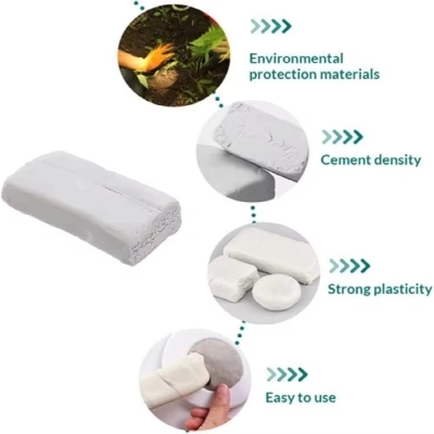 Picture of Waterproof Sealant Air conditioning Hole Wall Hole Strong Super Glue Hole Repair Rubber Drywall Repair Kit for Pipe Connection - Putty 30g 3 pack