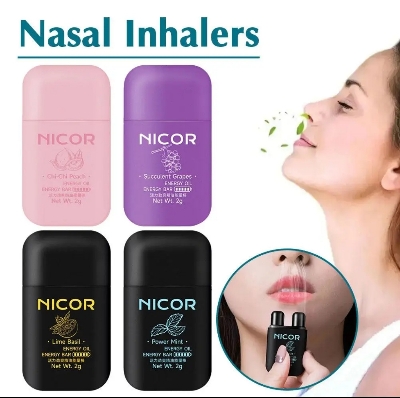 Picture of Portable Nasal Inhaler Two Hole Nasal Inhaler Stick Refreshing Fragrance Nasal Inhaler Stick for Home School Business Trip