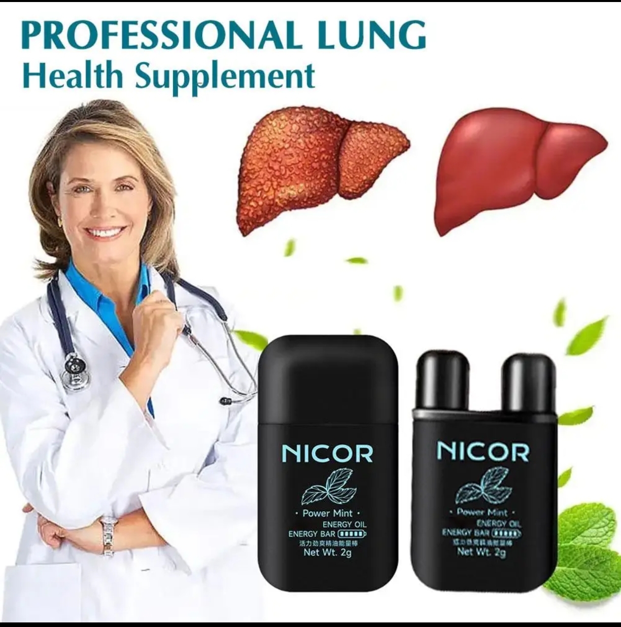 Picture of Portable Nasal Inhaler Two Hole Nasal Inhaler Stick Refreshing Fragrance Nasal Inhaler Stick for Home School Business Trip