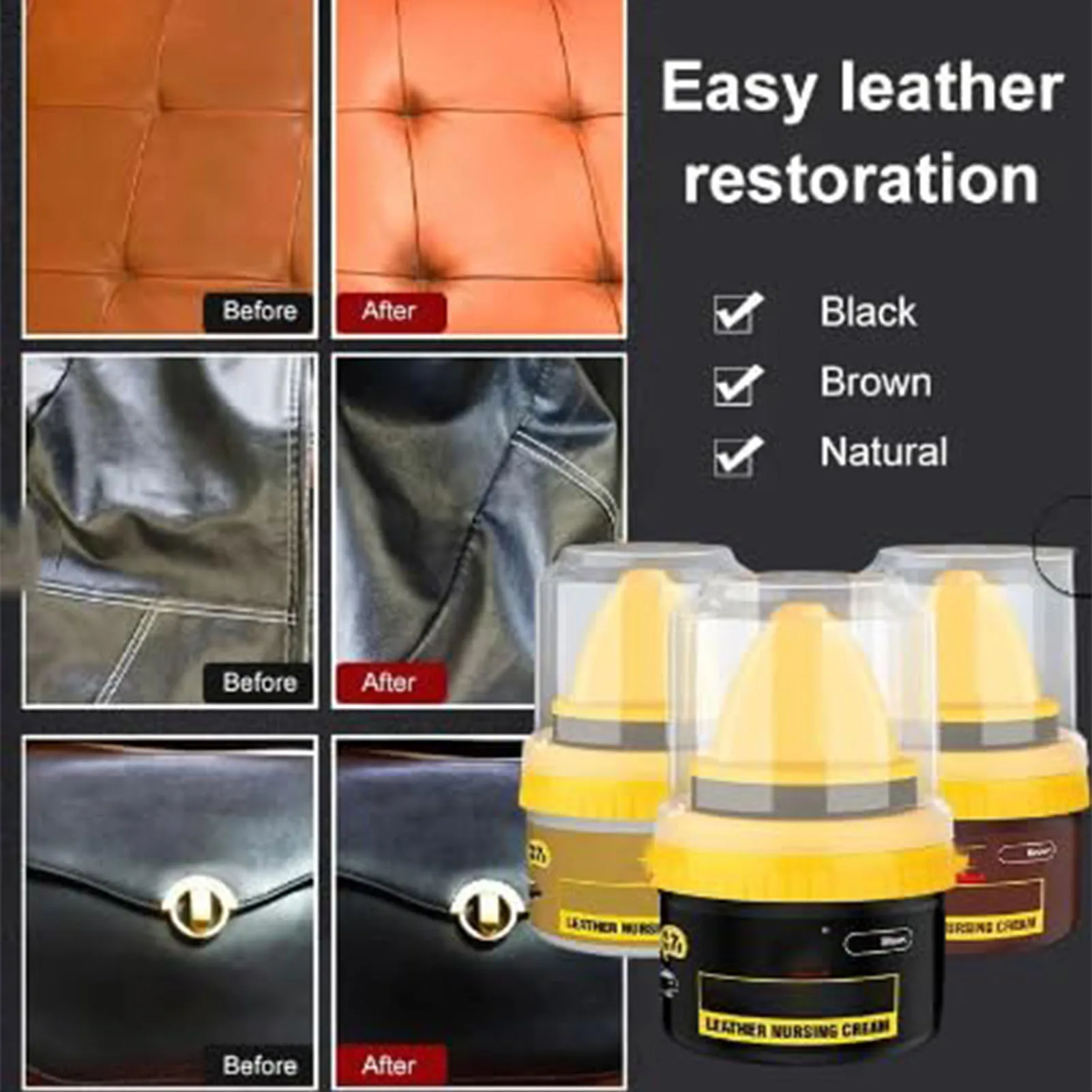 Picture of Nursing Shoes Leather Cleaner Brightening Leather Protective Protein Leather Repairing Cream Polish Lanolin