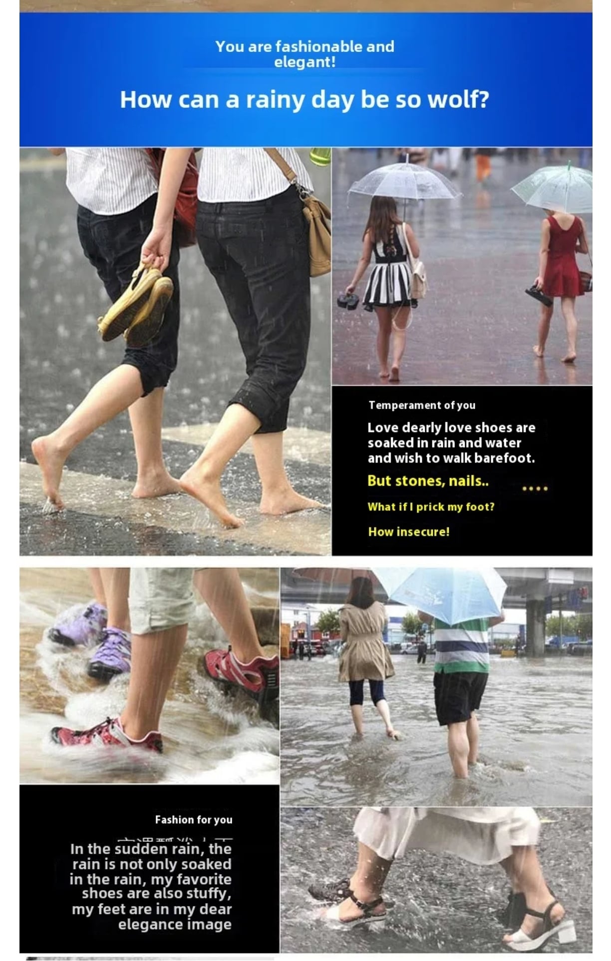 Picture of High Quality Transparent Thicken PVC Impermeable Wear-resisting Shoes Cover Waterproof Boot for Motorcycle Rainy Hiking