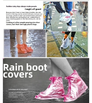 Picture of High Quality Transparent Thicken PVC Impermeable Wear-resisting Shoes Cover Waterproof Boot for Motorcycle Rainy Hiking