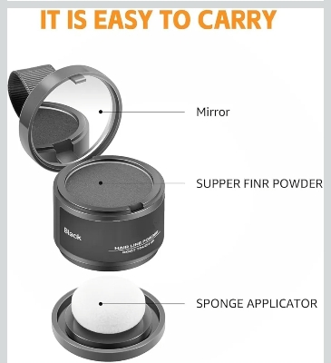 Picture of Hair Line Powder Black Root Cover Up Natural Instant Waterproof Hairline Shadow Powder Hair Concealer Coverage