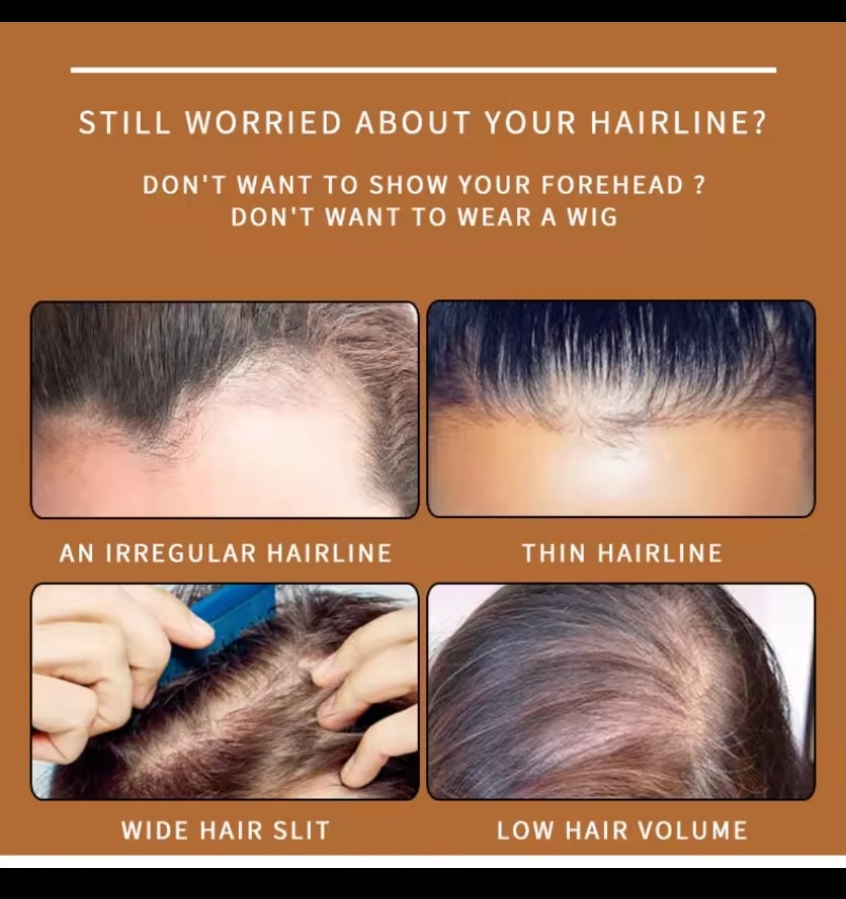 Picture of Hair Line Powder Black Root Cover Up Natural Instant Waterproof Hairline Shadow Powder Hair Concealer Coverage