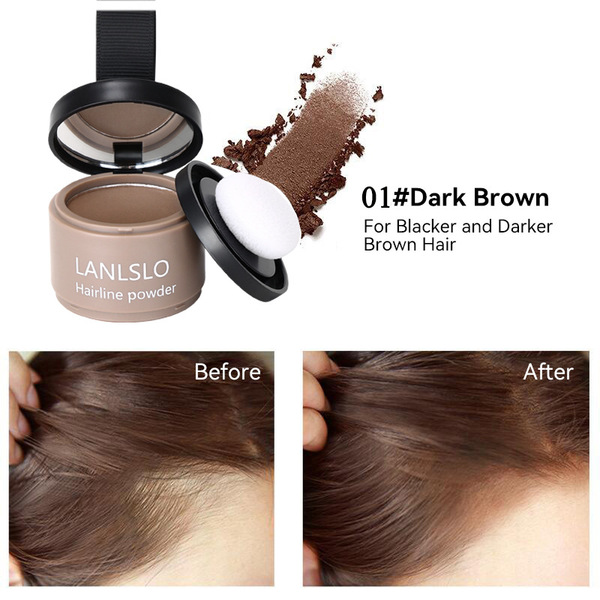 Picture of Hair Line Powder Black Root Cover Up Natural Instant Waterproof Hairline Shadow Powder Hair Concealer Coverage