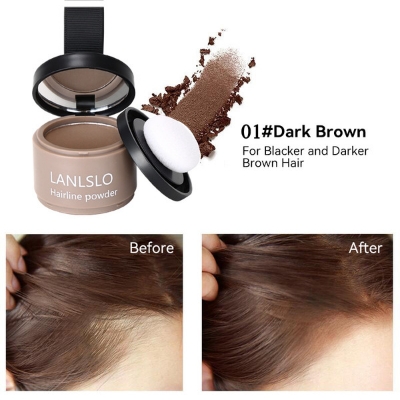 Picture of Hair Line Powder Black Root Cover Up Natural Instant Waterproof Hairline Shadow Powder Hair Concealer Coverage