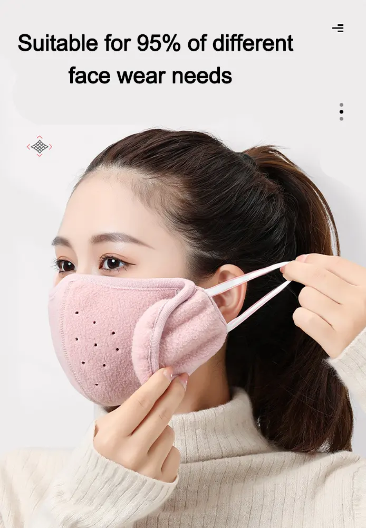 Picture of Winter Warm Mask Ear Protection Autumn and Winter Windproof Mask for Men and Women to Prevent Cold Winter Cycling Two-In-One Earmuffs Windproof