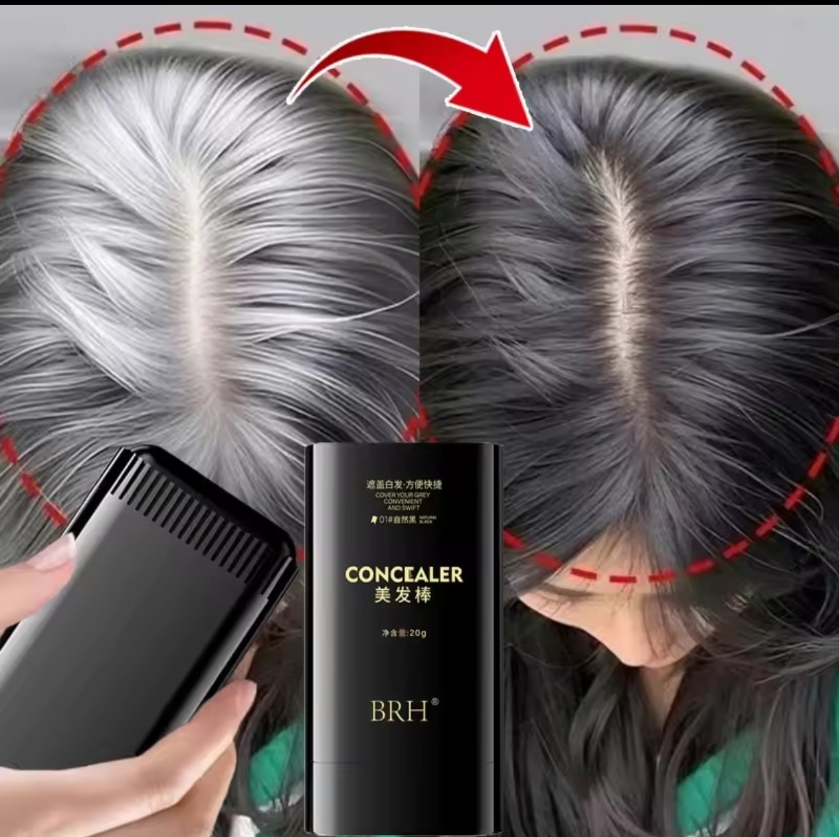 Picture of Hair Dye Stick th Comb For Man and Woman Black Brown Coffee Long Lasting Temporary Hair Coloring Covered White Hairs Hairline Pen Washable