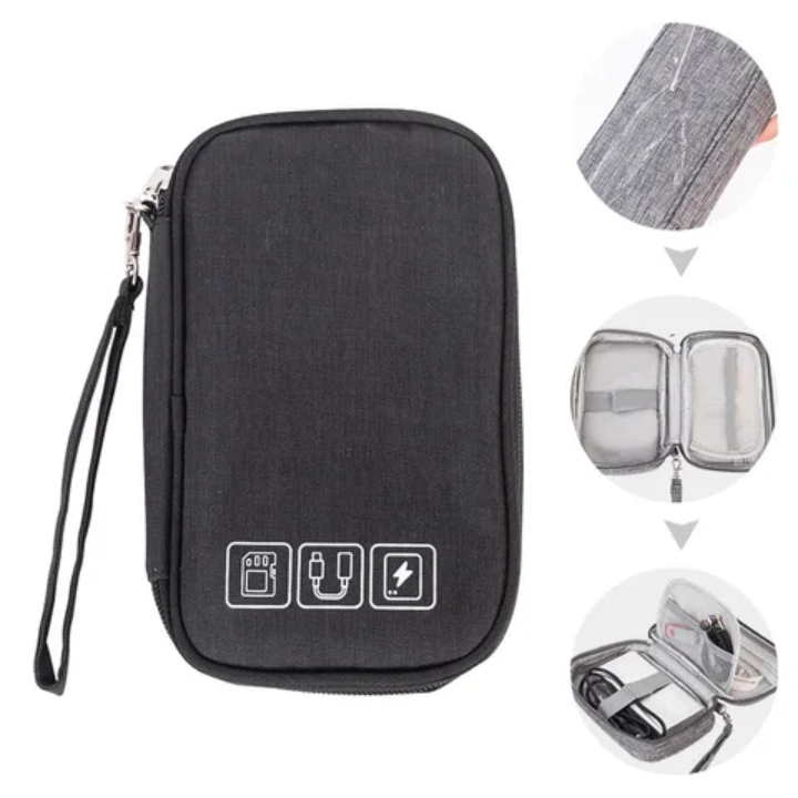 Picture of 1 pcs Travel Mobile Electronics Gadget Bag Travel Organizer USB Cable Organizer power bank, mobile phone, Wires, Hard Drive, Pendrive