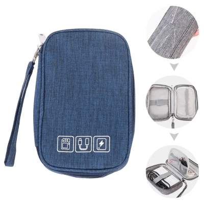 Picture of 1 pcs Travel Mobile Electronics Gadget Bag Travel Organizer USB Cable Organizer power bank, mobile phone, Wires, Hard Drive, Pendrive