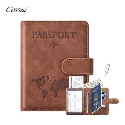 Picture of Premium PU Leather Wallet Men Passport Cover Case Factory Passport Holder RFID Blocking Passport Holder