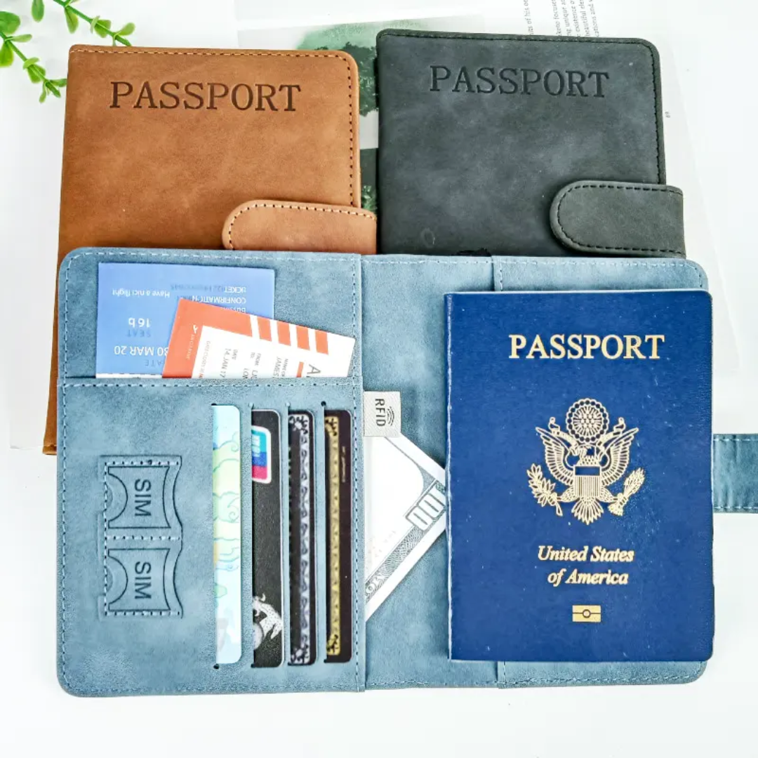 Picture of Premium PU Leather Wallet Men Passport Cover Case Factory Passport Holder RFID Blocking Passport Holder