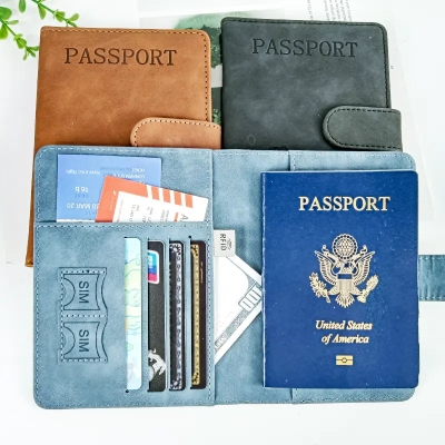 Picture of Premium PU Leather Wallet Men Passport Cover Case Factory Passport Holder RFID Blocking Passport Holder