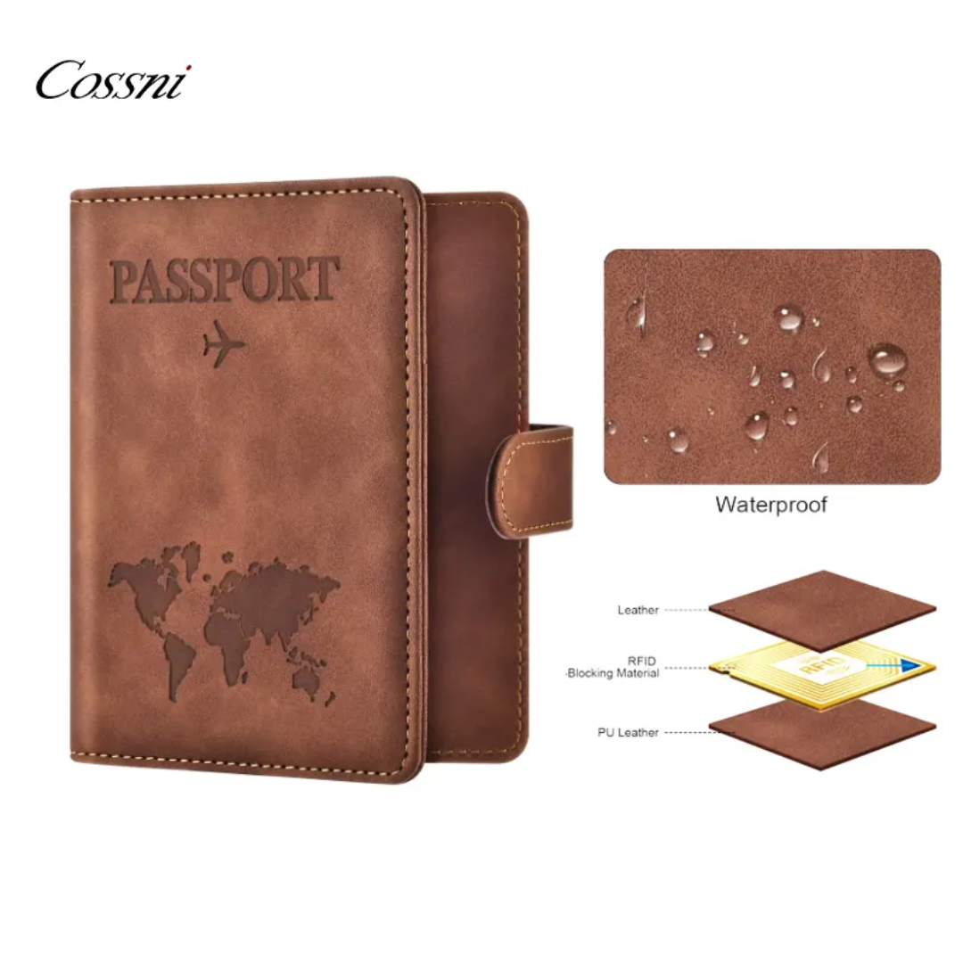 Picture of Premium PU Leather Wallet Men Passport Cover Case Factory Passport Holder RFID Blocking Passport Holder