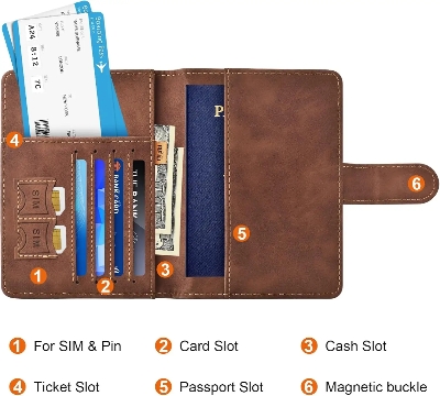 Picture of Premium PU Leather Wallet Men Passport Cover Case Factory Passport Holder RFID Blocking Passport Holder