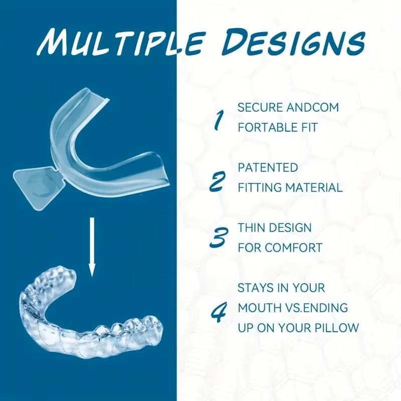 Picture of Anti-snoring Mouthguard, Adjustable Anti-snoring Mouthpiece, Sleeping Devices, Snoring and Bruxism Stopper, Mouthpiece To Improve Sleep - 2pcs