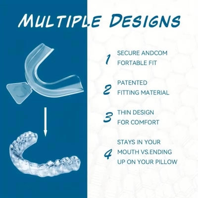 Picture of Anti-snoring Mouthguard, Adjustable Anti-snoring Mouthpiece, Sleeping Devices, Snoring and Bruxism Stopper, Mouthpiece To Improve Sleep - 2pcs