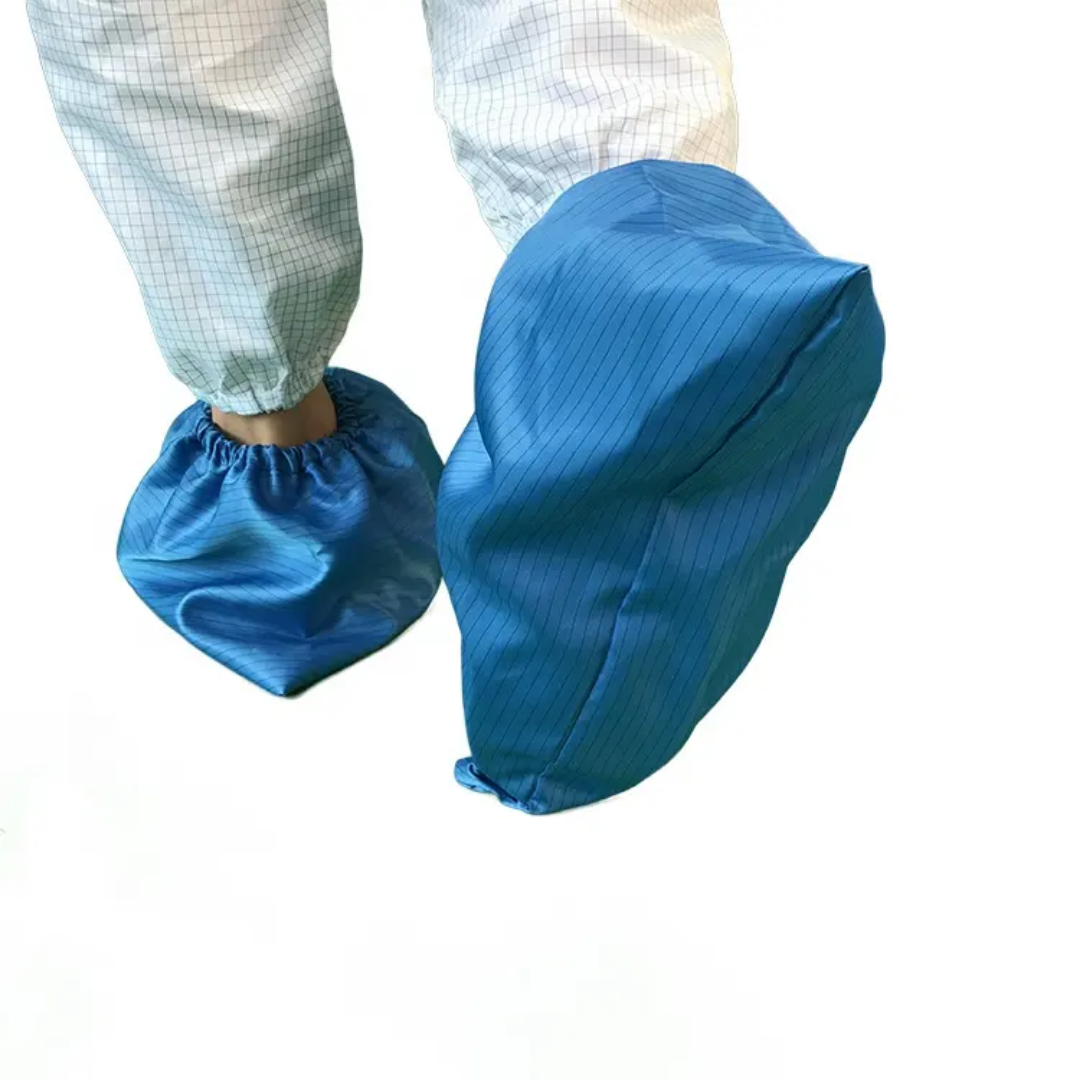 Picture of Anti-static shoe covers for students' computer room and laboratory, non-slip shoe covers, breathable and repeatedly washable adult cloth foot covers - One size