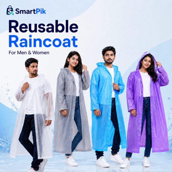Picture of eva raincoat old non-disposable thickened rainstorm-proof portable outdoor one-piece hiking rain - One size