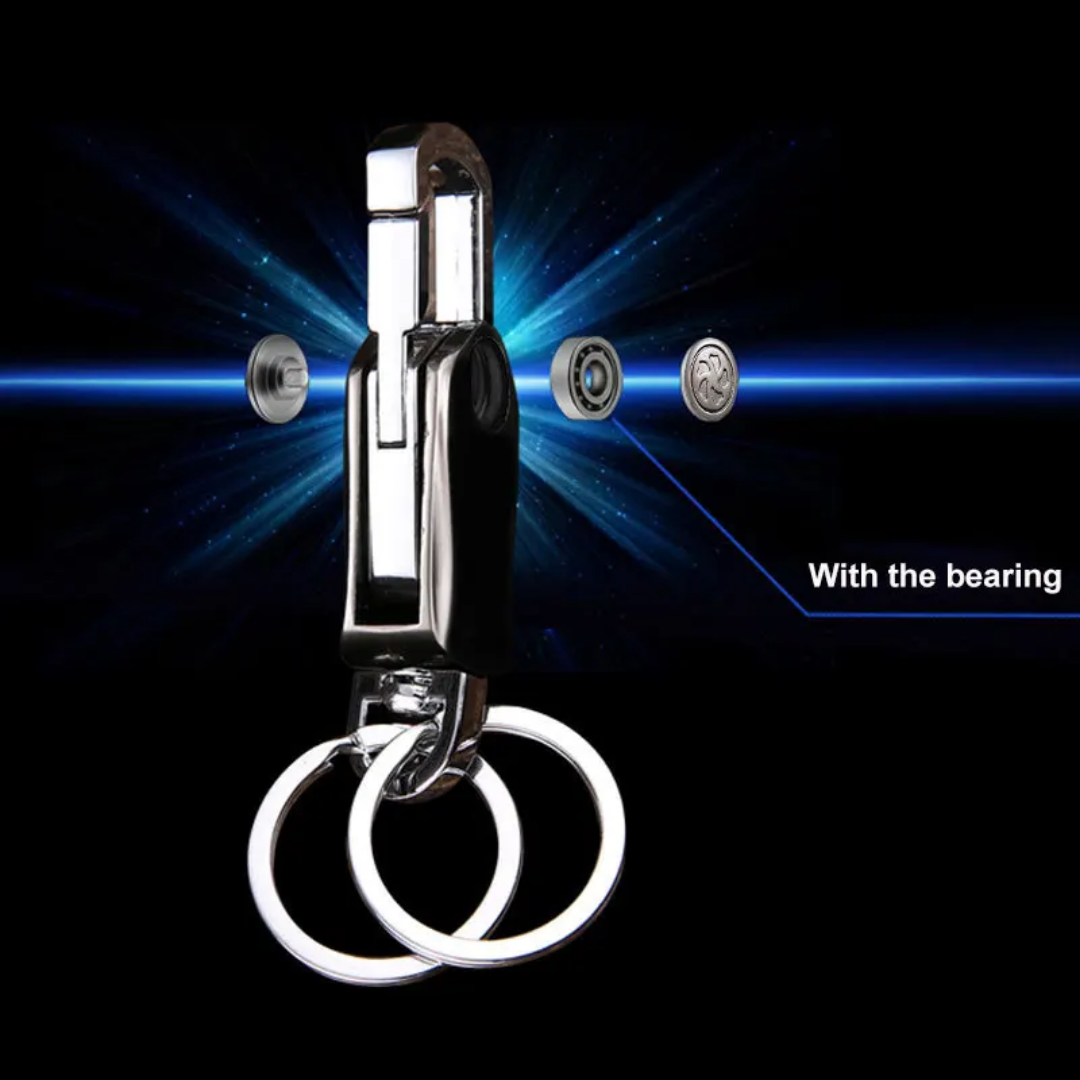 Picture of Metal Keychain Men's Pendant Personalized Men's Keychain with Fingertip Gyroscope Bottle Opener Keychain - Silver