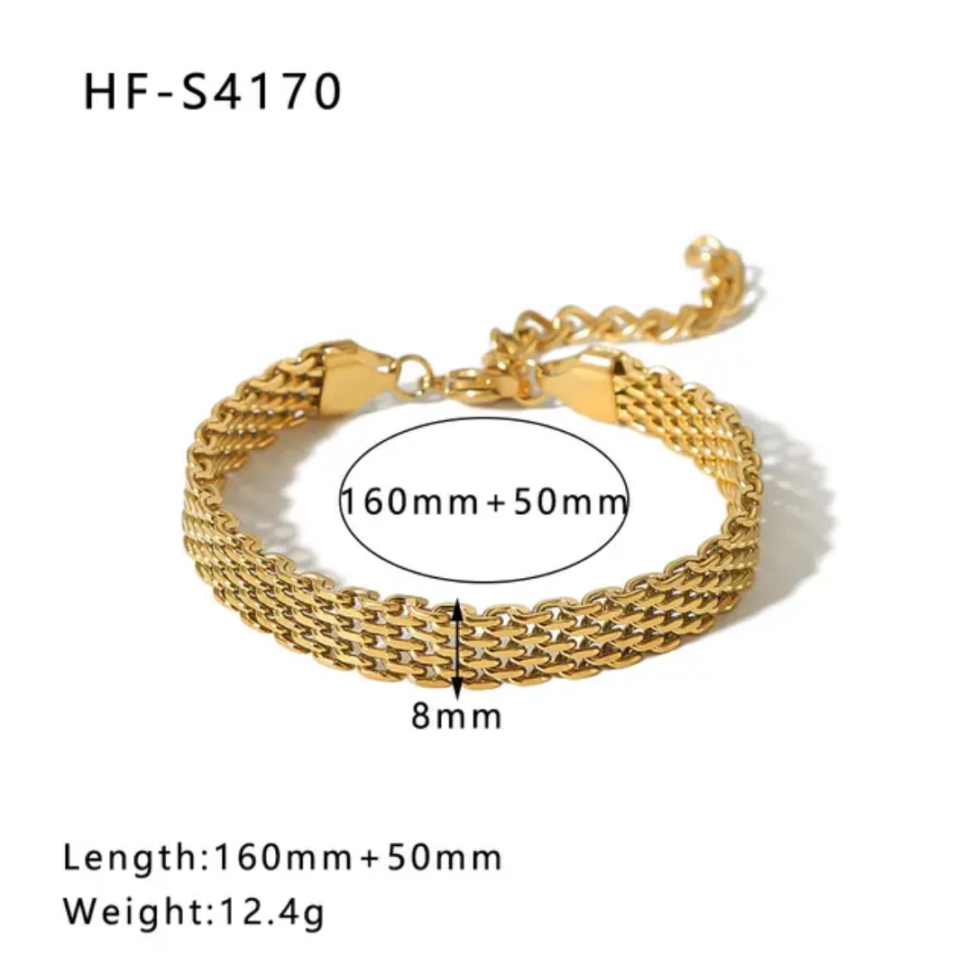 Picture of Necklace Bracelet] Europe and America Cross Border S Wholesale 2024 New Titanium Steel Light Luxury Minority Necklace Clavicle Ch - Gold